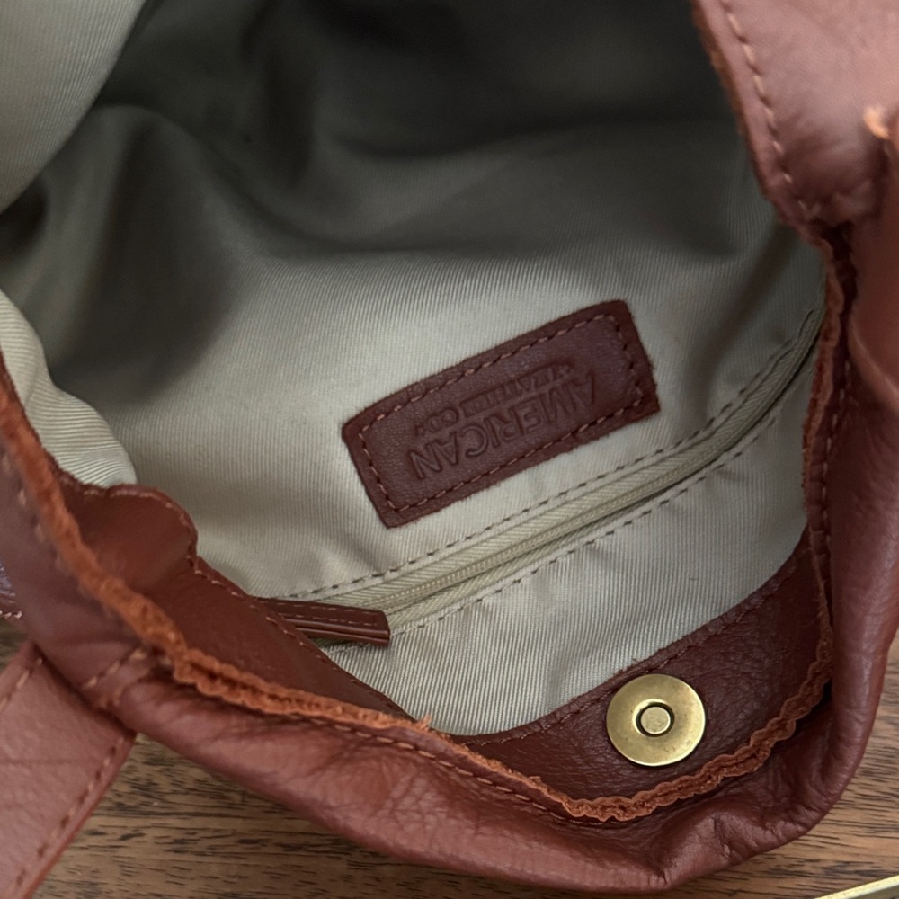 American Leather Liberty Shopper Tan Shoulder Bag - Picture 14 of 16